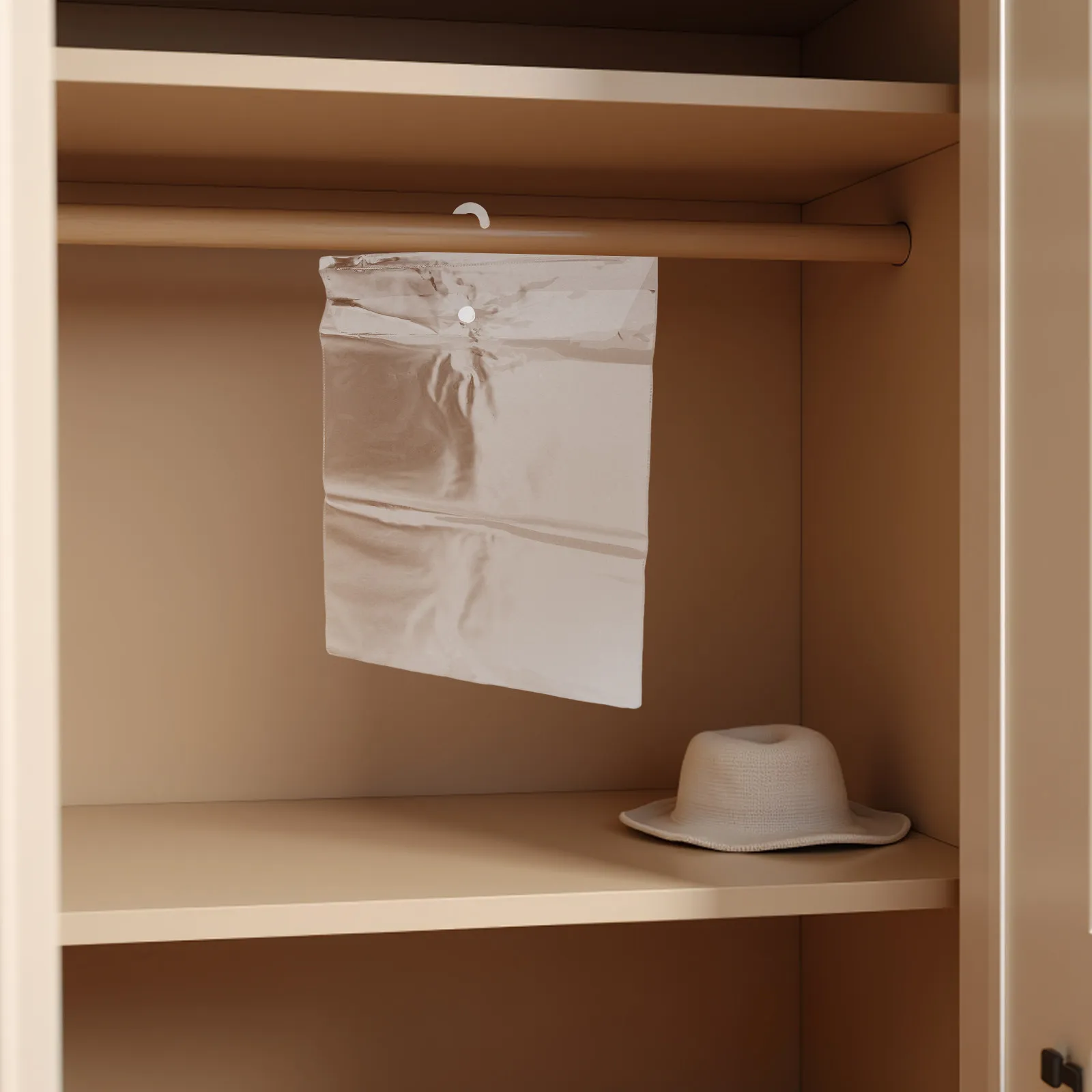 24Pcs Clear Hanging Storage Bags with Integrated Hook Waterproof Dustproof Transparent Organizer Pouches for Closet Classroom