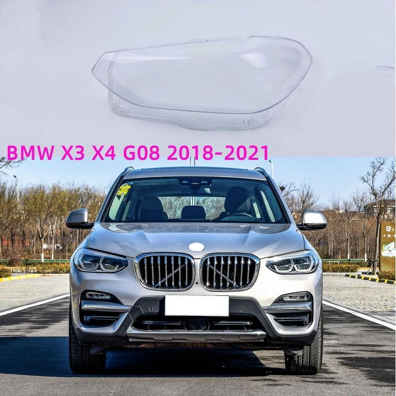 

For BMW X3 X4 G08 2018 2019 2020 2021 Headlight Shell Headlamp Cover Replacement Lamp Shade Headlamp Lens Glass