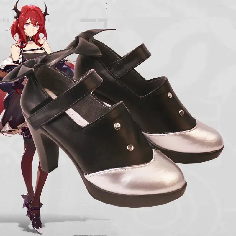 

qq98Game Arknights Surtr на высоком каблуке комикс аниме игра для Con Хэллоуин косплей костюм реквизит обувь сексуальный стиль