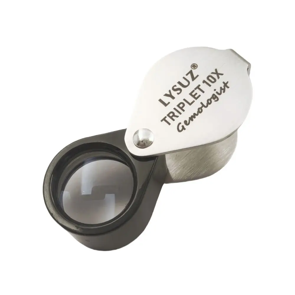 

New York Portable 10X 16mm Diamond Loupe High Quality Mini Gemstone Triple Jewelry Hasting Magnifier Identification Tools