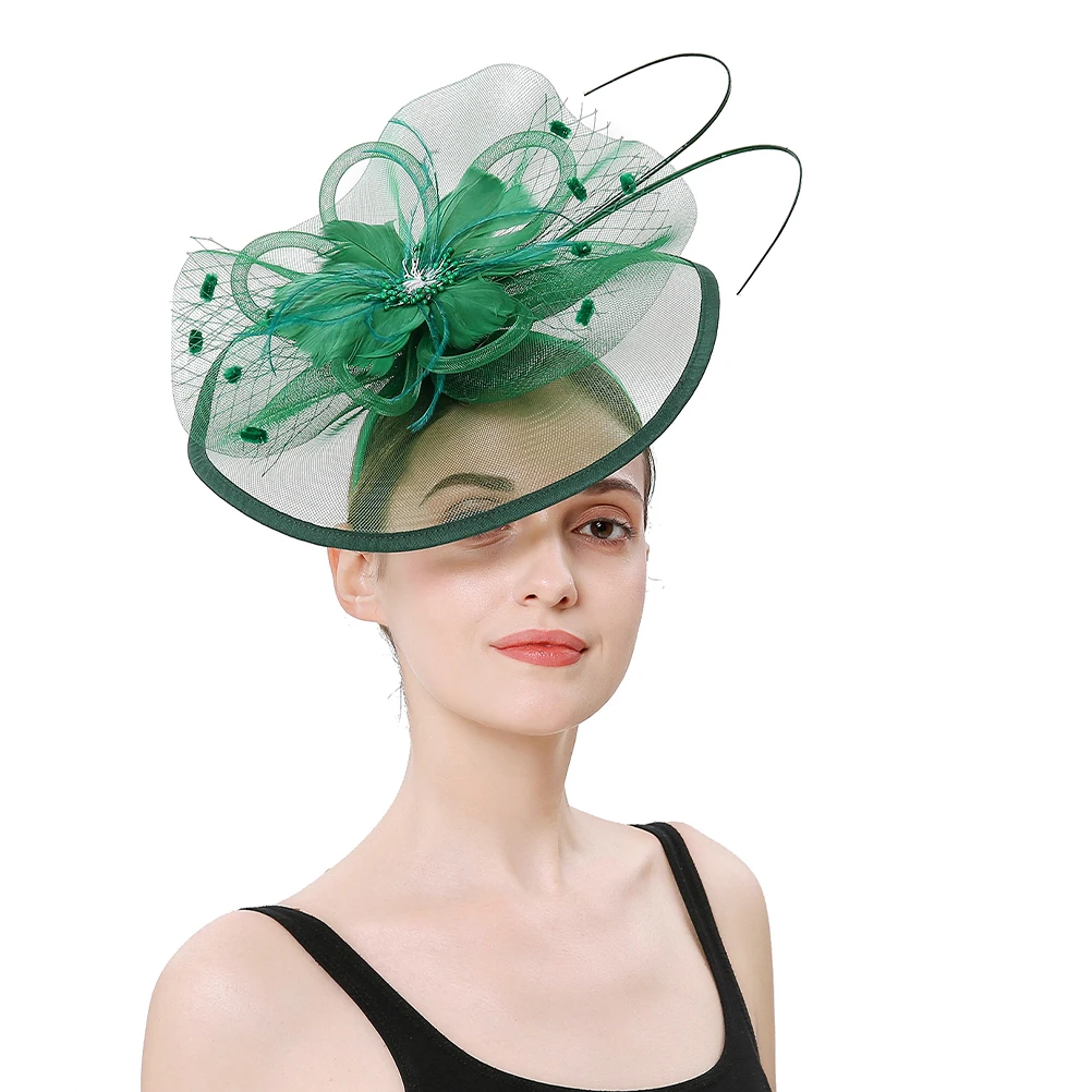 

Mesh Yarn Fascinator Headband Clip 1920S 1950S Flapper Accessories Women Dressy Formal Party Wedding Tea Event Hair Accessory