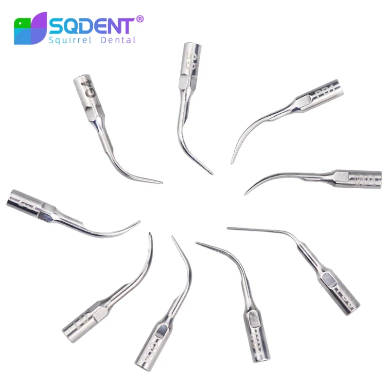 5Pcs/Pack Dental Scaler Tips Fit For EMS Woodpecker NSK Ultrasonic Scaler Handpiece Dental Ultrasonic Scaler Scaling Tip Teeth W