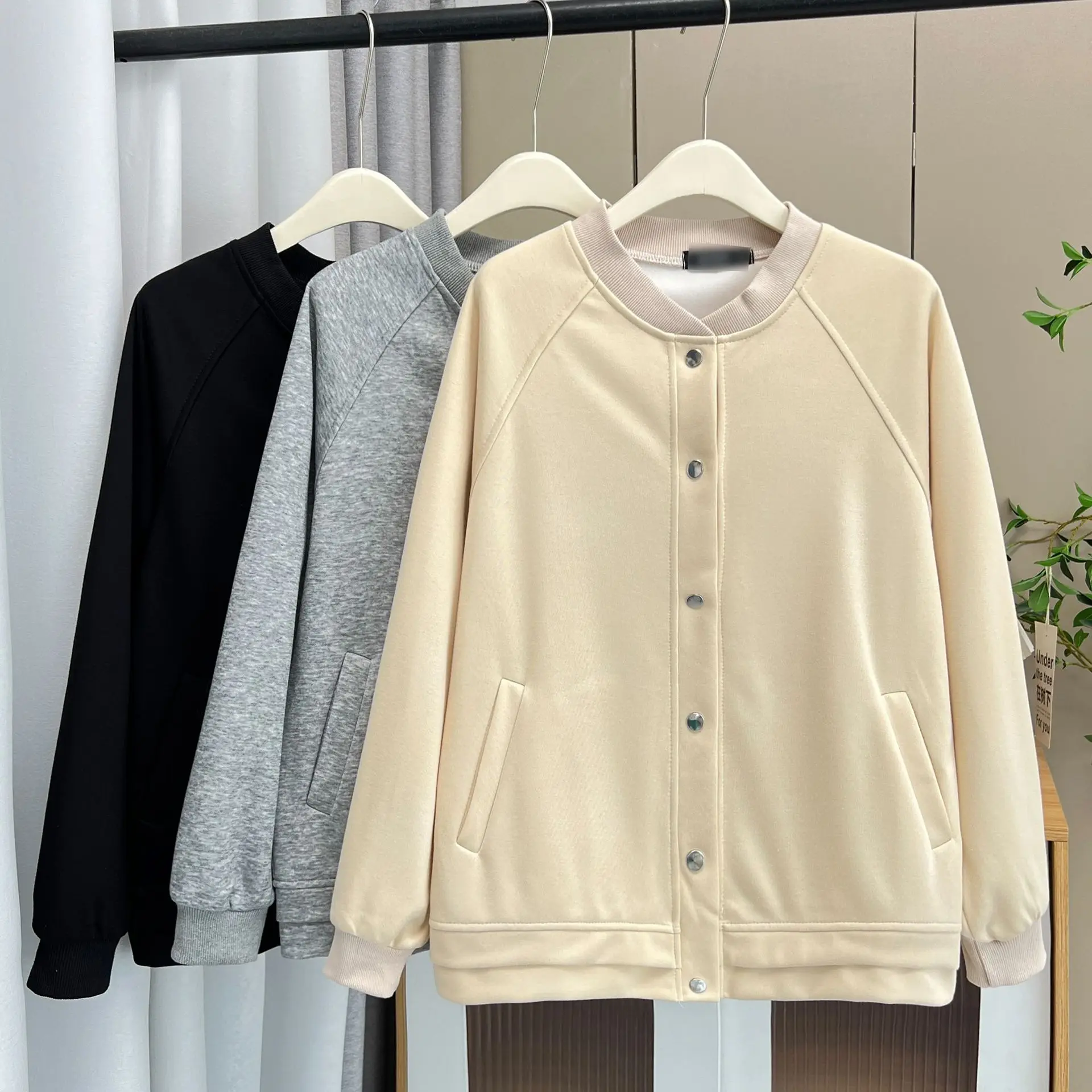 

Женская Осенняя Куртка XXL, новая свободная повседневная однобортная толстовка, пальто 017