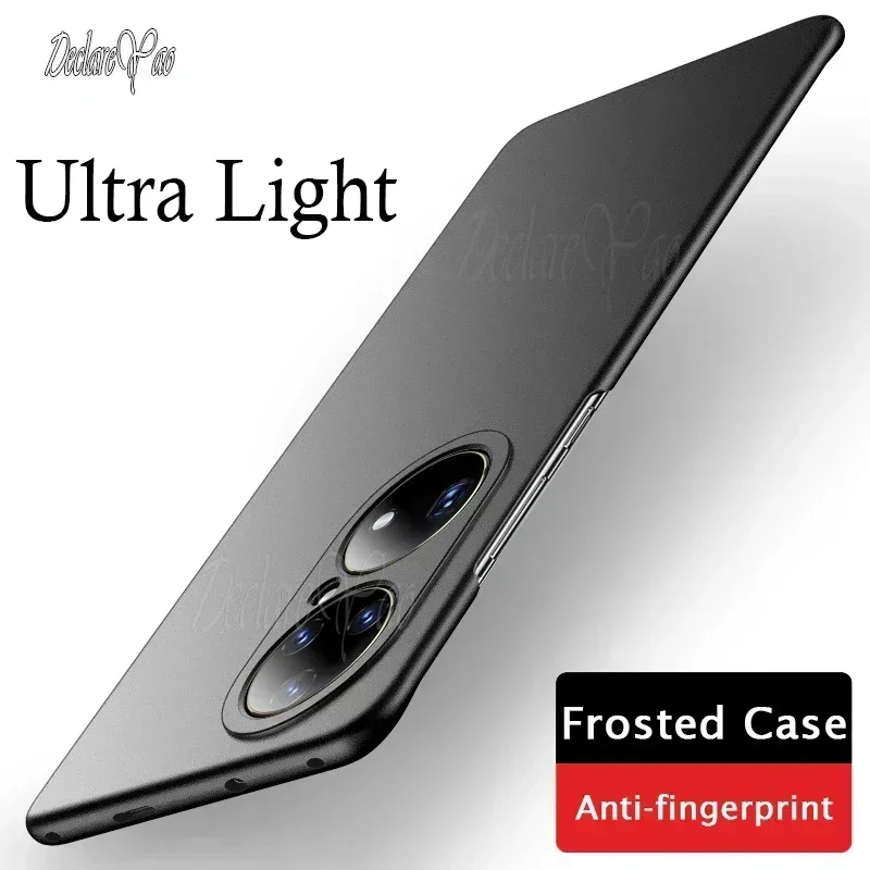 DECLAREYAO Light Slim Matte Particles Hard Coque For Huawei Pura70 Ultra P60 Pro Plus P50 P50E P40 P30 P20 Case Cover Shockproof