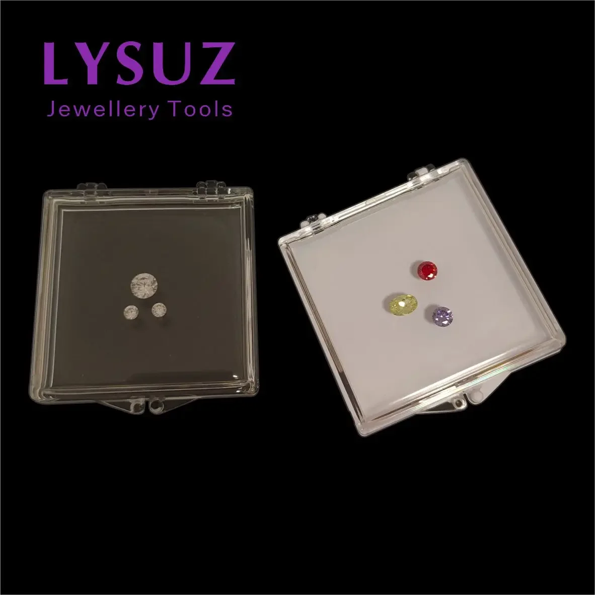 

Adhesive Gems Box Diamond Display Box Show Case Packaging Tray Jewelry Acrylic Sticky Small Gemstone Modeling