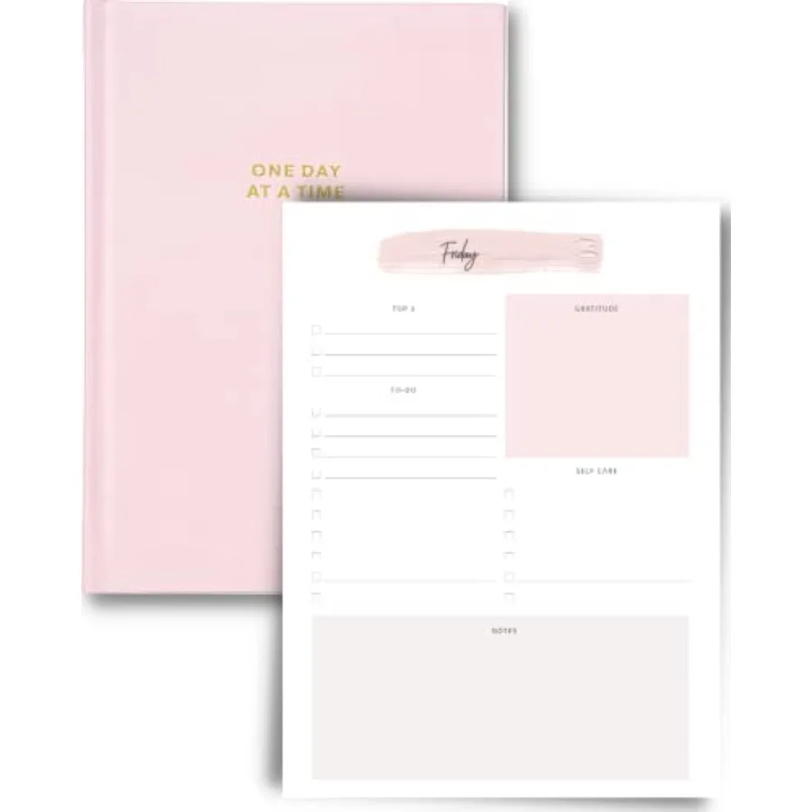 

Undated Daily Planner Productivity Planner Notebook with Goal Setting, Habit Tracker, Inspirational Quotes To Do List Notebook