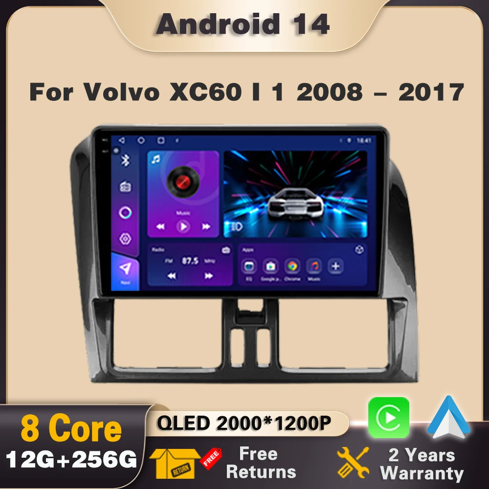

Android 14 2din Multimedia Player Carplay Android Auto Car Radio For Volvo XC60 2008-2017 4G GPS Navigation Video IPS Autoradio