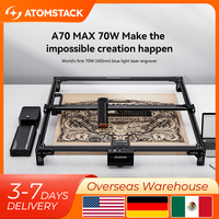 ATOMSTACK A70 MAX 850x800mm 70W Laser Engraver Cutter Offline Work Metal Wood DIY Home Use 400mm/s Speed Air Assist