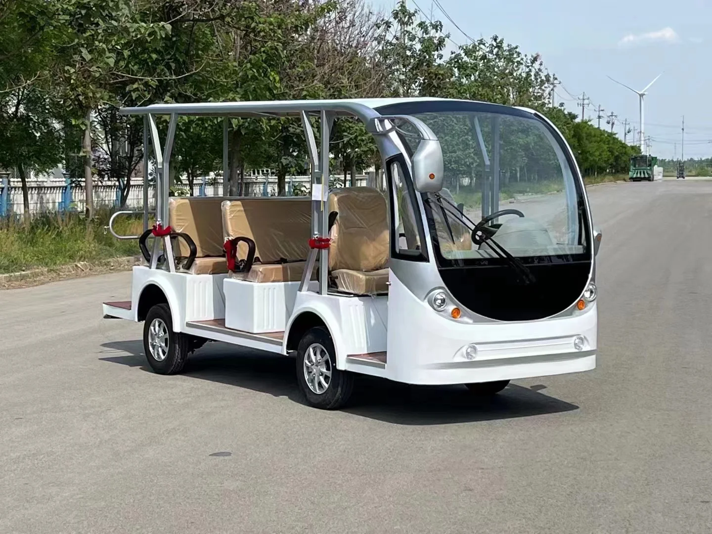 Electric Mini Sightseeing Bus Car 8 Seat Passenger City Vehicle Tourist Shuttle Battery Powered Golf Trolleys Genre