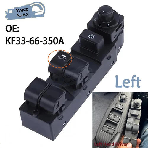 Interruptor de Control de ventana automática delantera izquierda para Mazda CX-5 2012-2020 KF33-66-350A botón regulador de vidrio eléctrico accesorios de coche