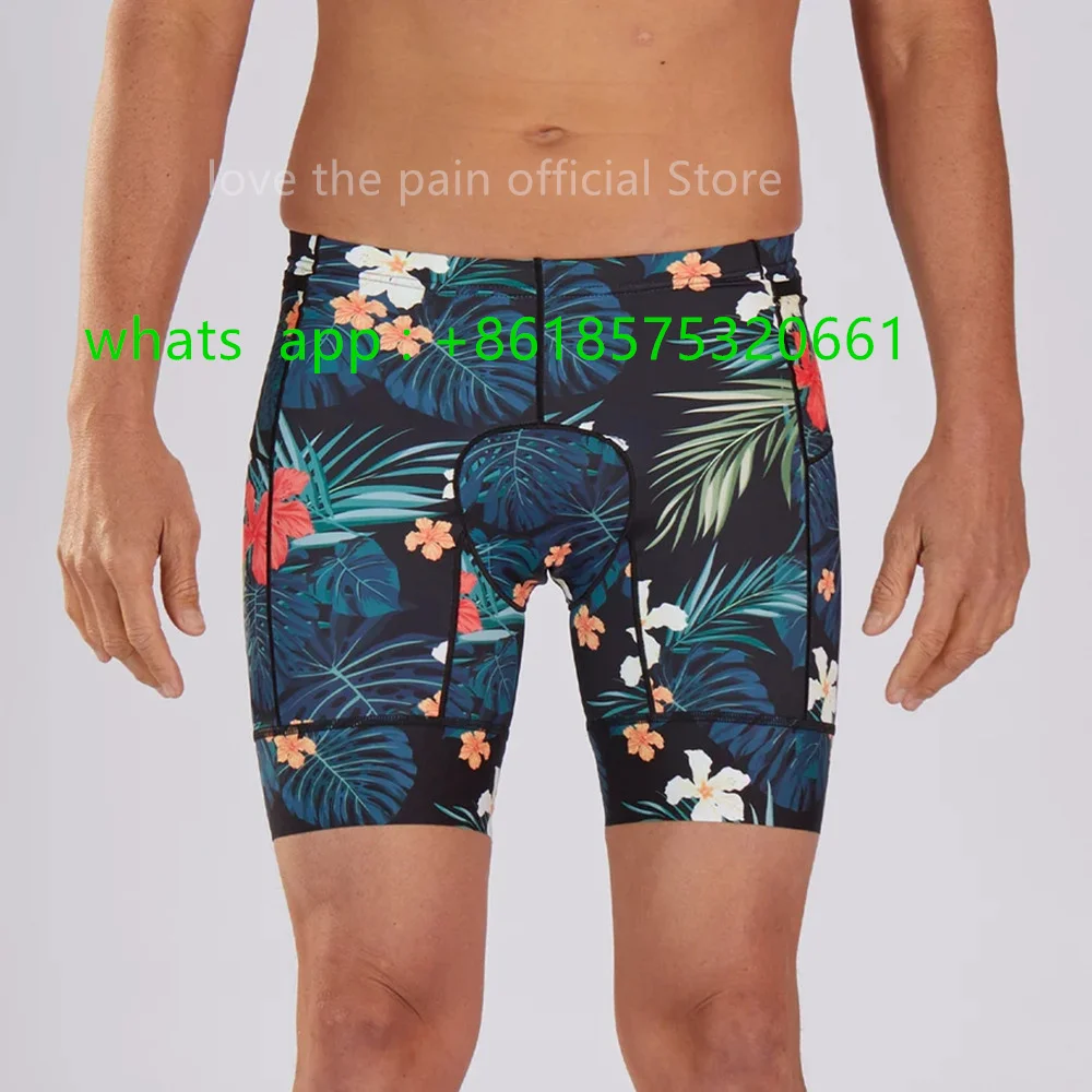 Zootekoi Men Cycling Shorts Triathlon Strapless Shorts Ropa Ciclismo Lycra Bicycle Shorts Swimming Running Shorts MTB Shorts