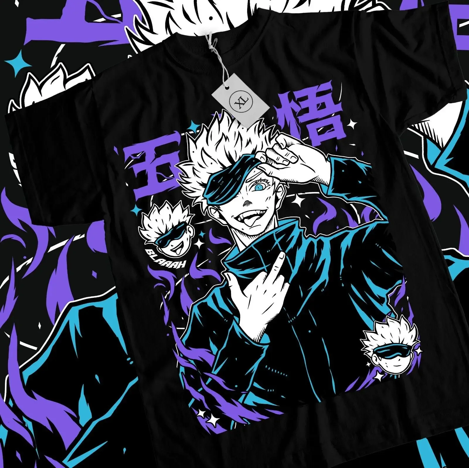 

Gojo Satoru T-Shirt Jujutsu Kaisen Sukuna Megumi Itadori Horror Shirt All Size