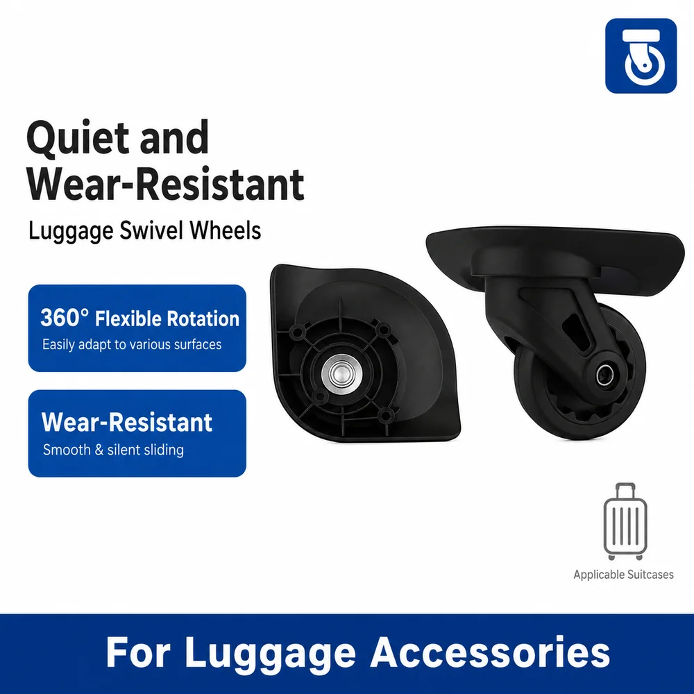 Replacement Wheels For Hongsheng A19 Luggage 360° Silent Spinner Caster Bracket Wear-Proof Suitcase Parts Repair Accessories Par