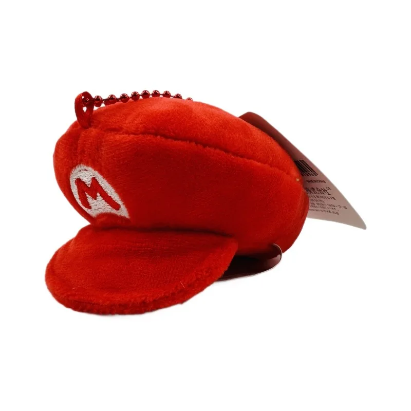 애니메이션 게임 슈퍼 마리오 루이지 모자 키 체인 패션 귀여운 열쇠 고리 Samll 인형 소년과 소녀를위한 생일 선물 Keyholder 장식품