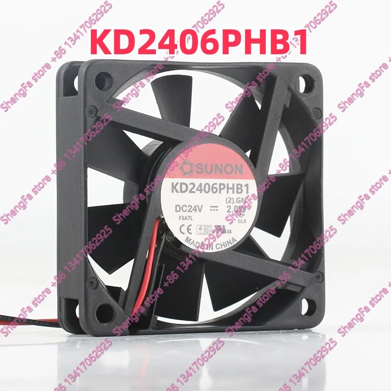 cooling fan Sunon 5V 12V 48V DC24V 2.0W Two-wire 6015 60X60X15MM 6CM magnetic suspension quiet inverter chassis KD2406PHB1