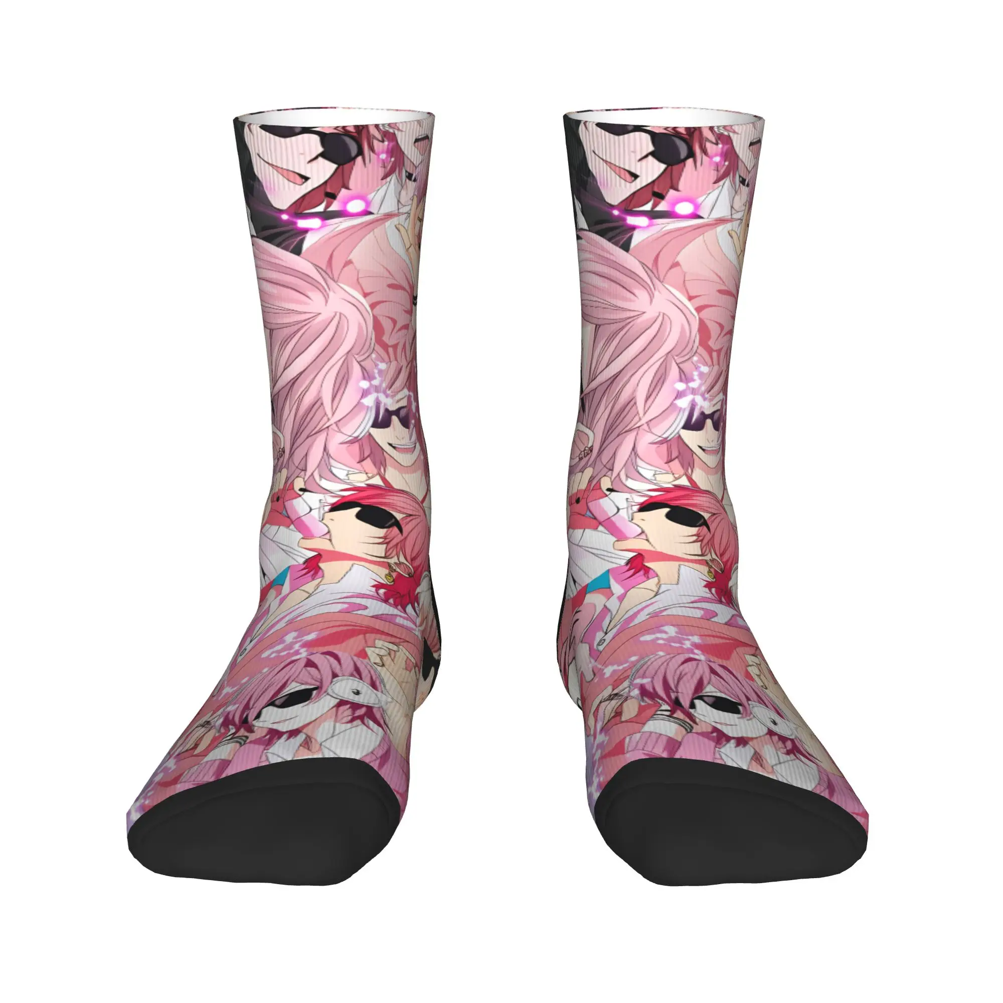 Men Socks Yarichin B Club Yuri  Stockings Spring Retro Breathable Socks Graphic Running Non Skid Socks