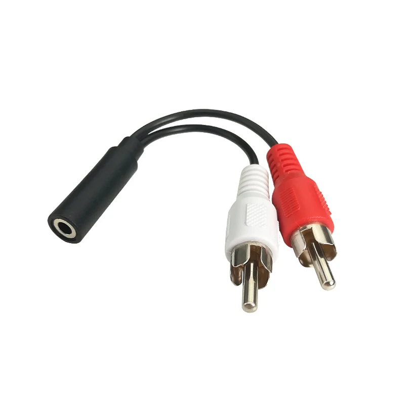 3.5 Audio Aux Socket Connector To Headphone Music Wire 3.5mm RCA Female Jack Stereo Cable Y Plug 2 Male Adapter