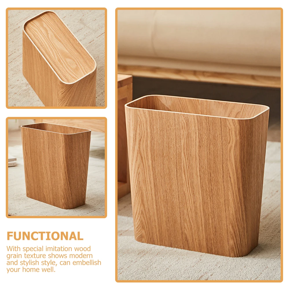 Houten vuilnisbak Mooie functionele afvalmand voor slaapkamer Woonkamer Bureau Gebruik Compacte opbergbak Thuiskantoor Decoratie