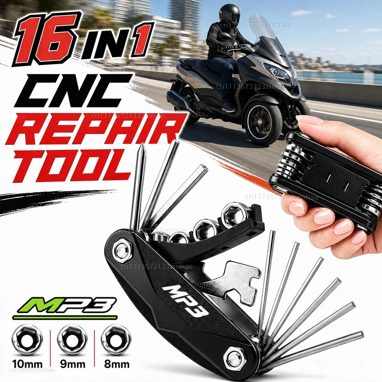 

For Piaggio MP3 125 300 400 500 MP3125 MP3300 MP3500 2025 Motorcycle Tool Repair Kit Multifunctional Screwdriver Wrench Hex Key