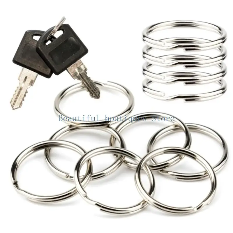 U4LF Pack of 100 12MM Metal Split Rings for Key Chains and Jewelry Making Rustproof Iron Construction