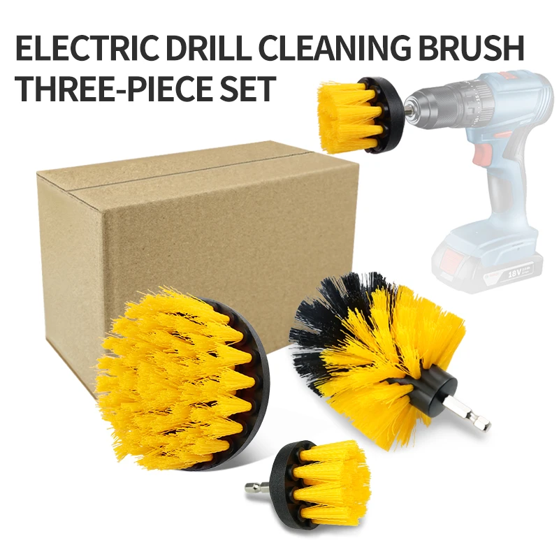 3pcs Power Scrubber Brush Set For Bathroom Drill Scrubber Brush Cleaning Tool Kit for Kitchen Bathroom Tub Toilet Surface