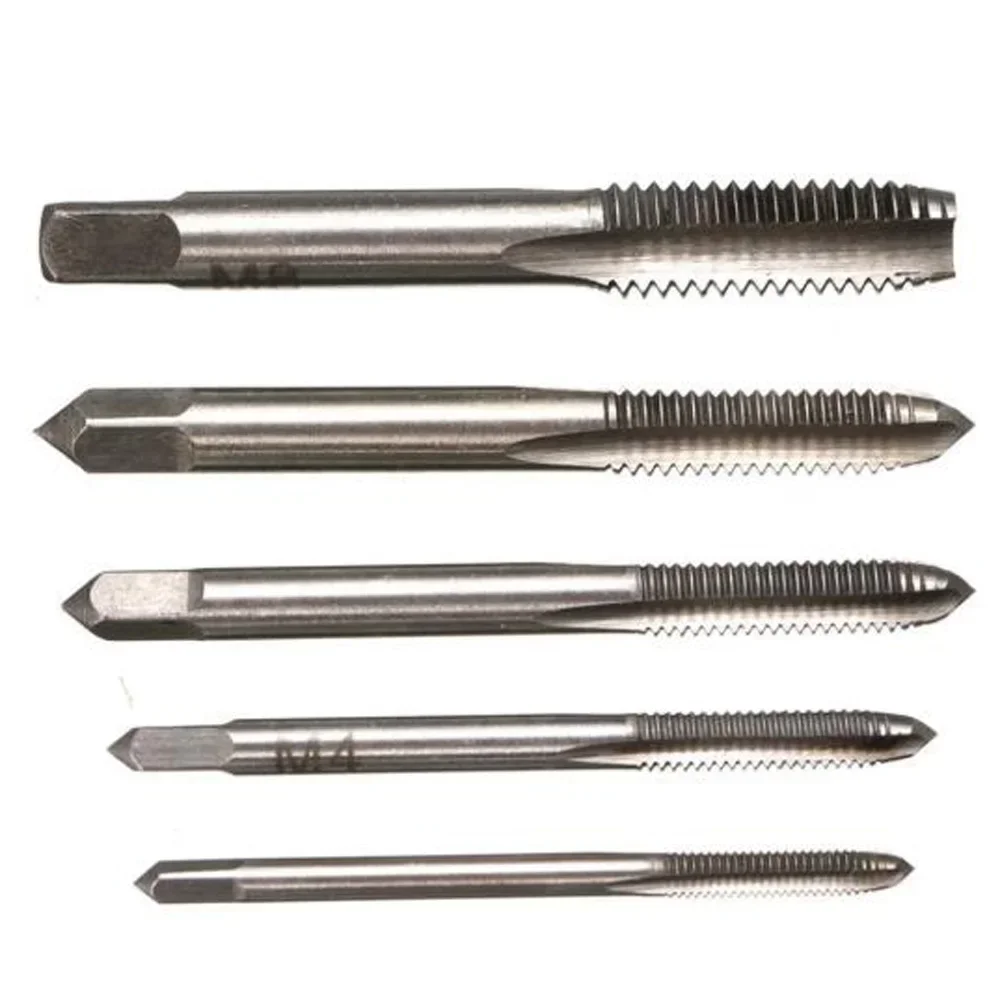 

5PCS HSS M5 M6 M8 Machine Hand Screw Thread Metric Plug Tap Drill Set For Auto Repair And Machinery Where Metric Threads