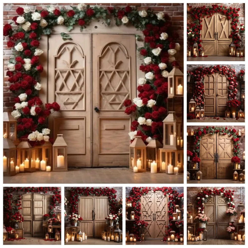 

Valentine's Day Romantic Rose Love Banner Photography Background, Wedding Party, Home Decoration Photography Studio Background