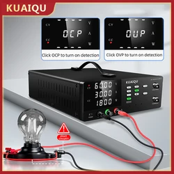 KUAIQU 2000W 200V 10A High-Voltage DC Power Supply OCP OVP Buzzer Alarm Bench Switching Regulated Stabilizer 30V 60V 80V 150V
