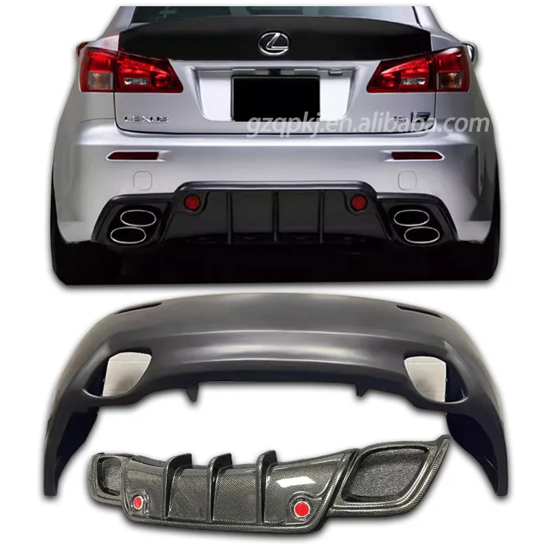 ISF version rear bumper  lip  turbulence for 2006-2012 Lexus is250/300 body kit