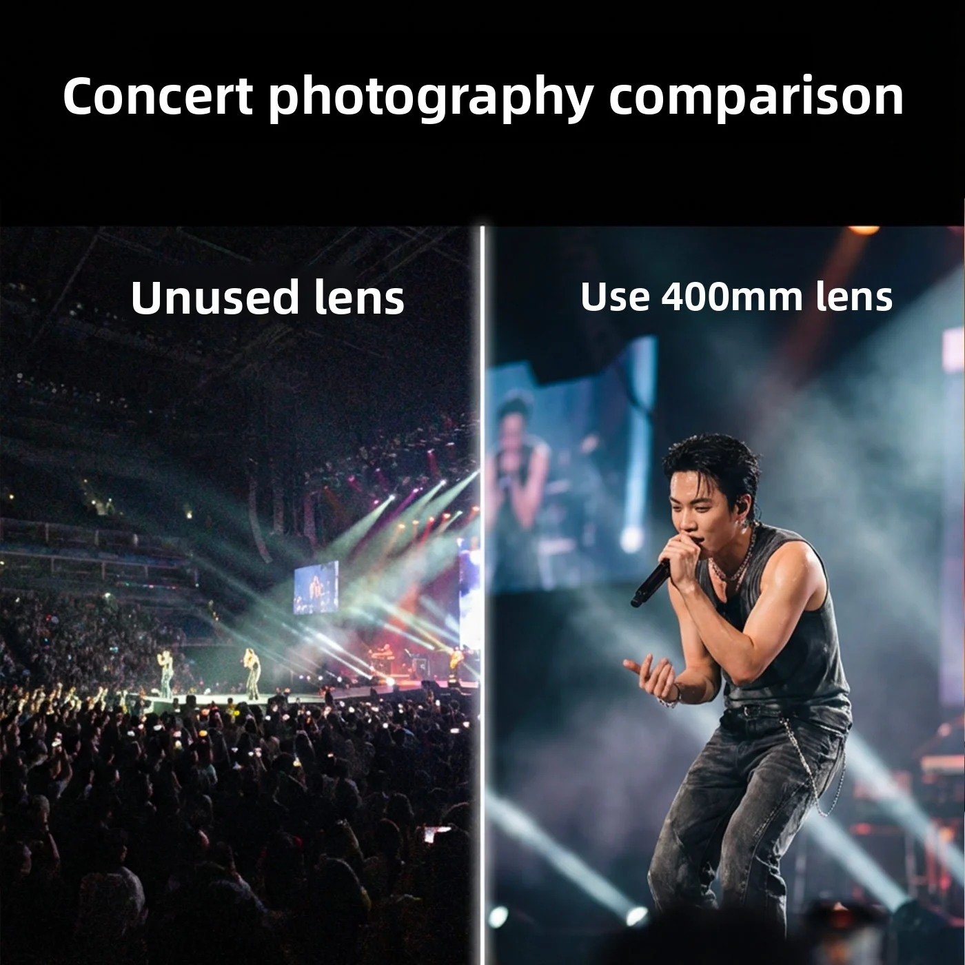 Fotorgear 400mm Mini Telephoto Lens 17mm T-mount for iPhone 17 Xiaomi Mobile Phone Camera Lens Telescope for Concert Live Stage