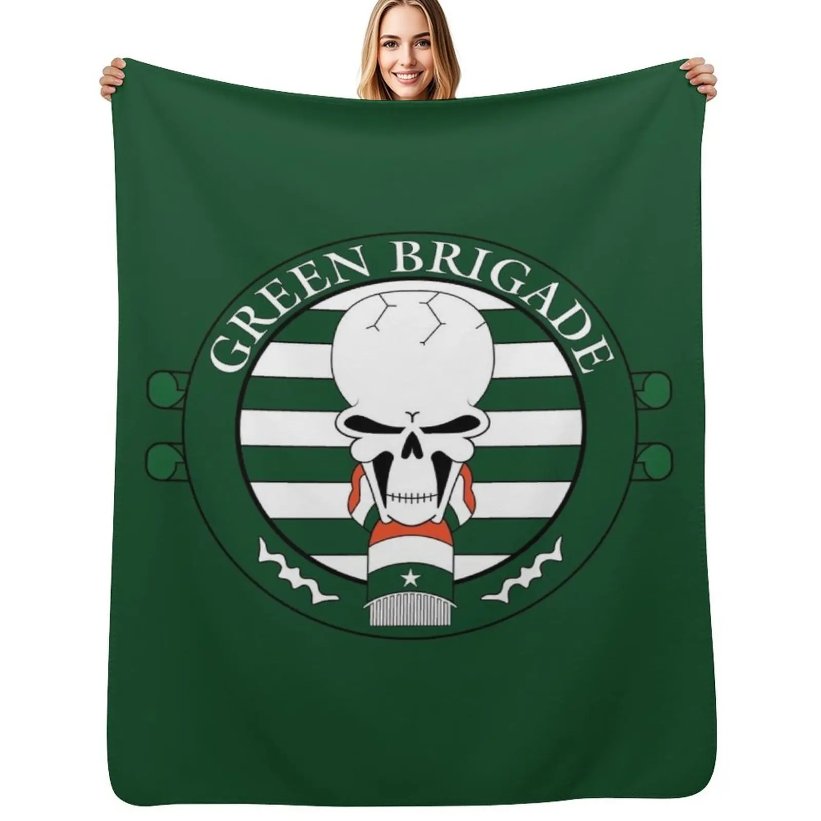 Green Brigade Throw Blanket Luxury Cute Plaid Large Luxury Thicken Decorative Sofa Extra Large Throw Blankets