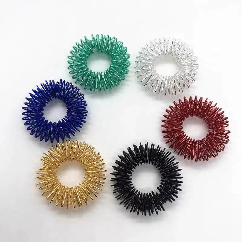 Acupressure Rings Spiky Sensory Finger Rings Physical Therapy Axiety Antistress Relaxation Toys Brinquedo Sensorial