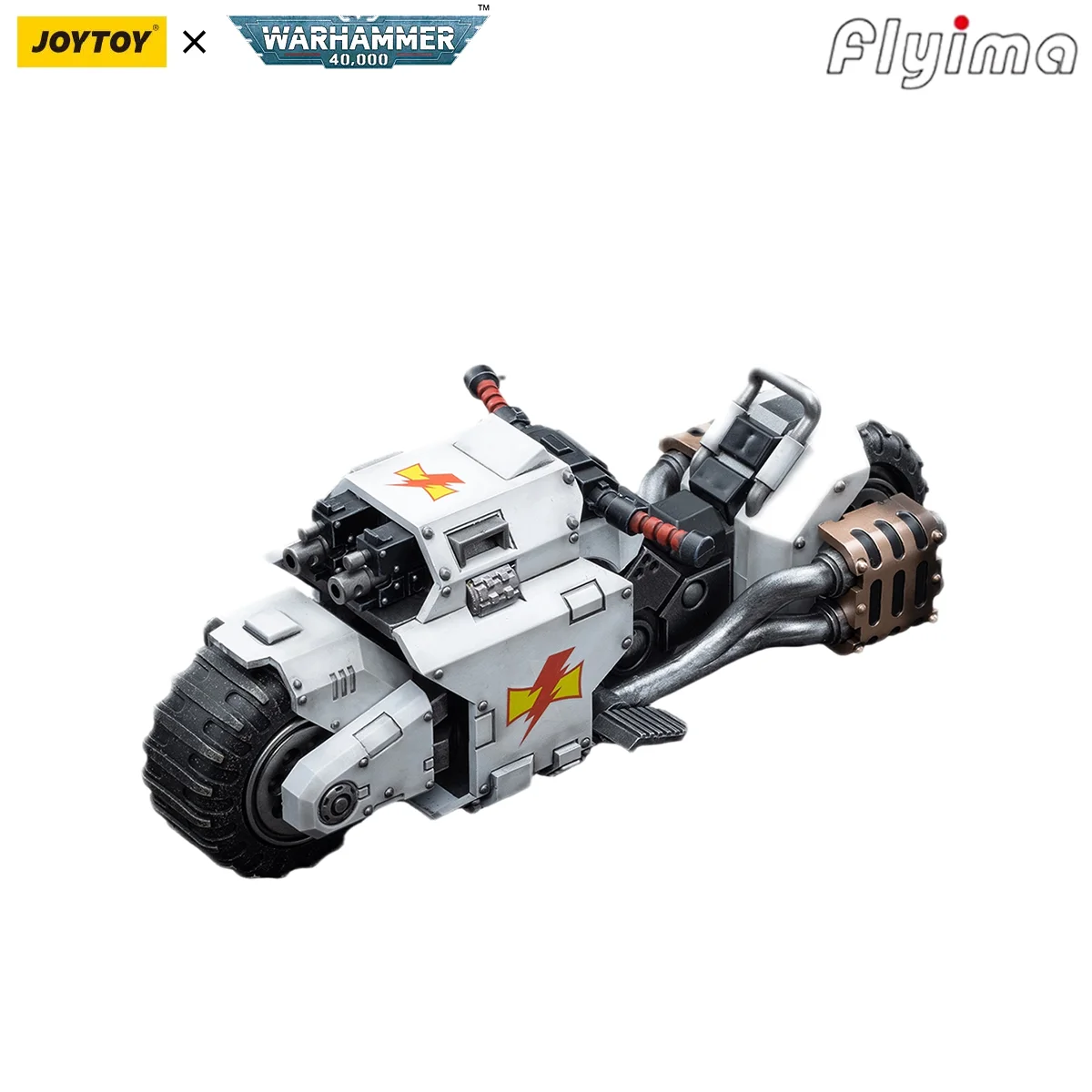 [Pré-commande] JOYTOY Warhammer 40 000 Figurine d'action 1/18 White Scars Raider-pattern Combat Bike Model