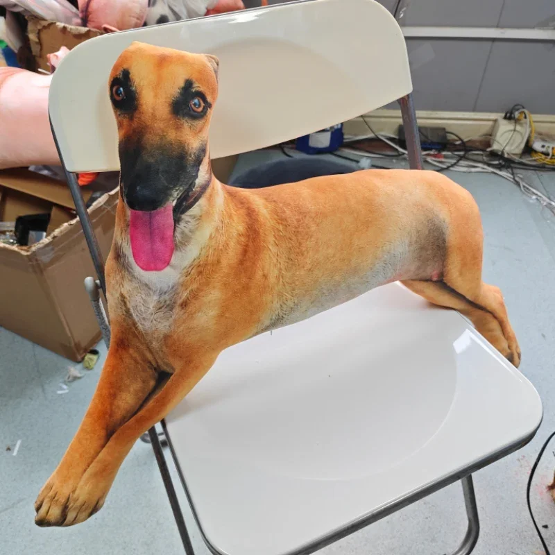 3D Realistisches Greyhound-Plüschkissen Liegender Whippet Kawaii Hund Stofftier-Kissen Simuliertes Tierpüppchen Wohndekor Sammlerstück Geschenk – Detail 7