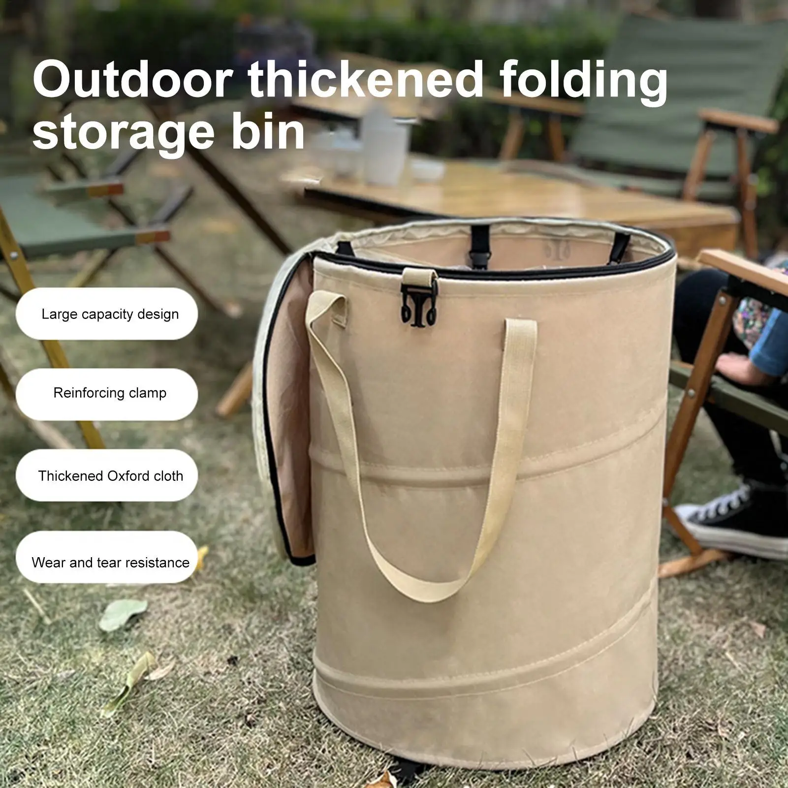 

Кемпинговый мусорный бак, складной мусорный бак для кемпинга, многоразовый дворовый мешок для мусора, портативный контейнер для мусора на открытом воздухе, садовый контейнер для мусора