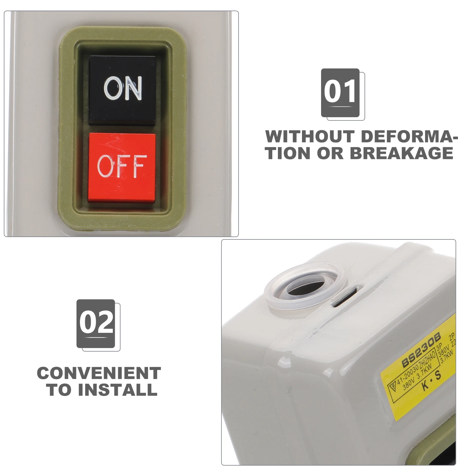 

Power Control Box Push Button Rocker Starter On/Off Lighted Toggle Equipment Compatible Long Lasting Operation Safe