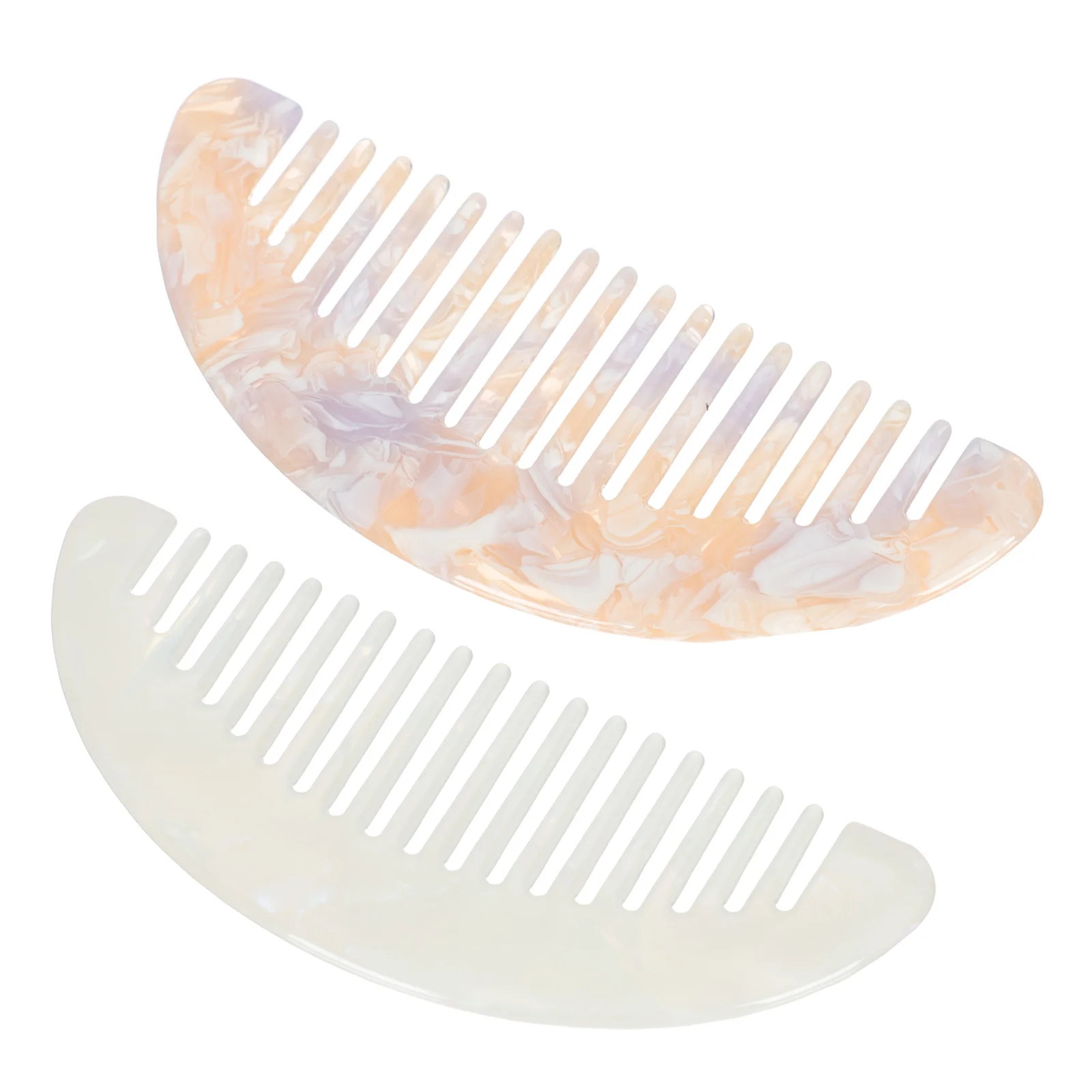 

2Pcs Mini Wide Tooth Combs Premium Acetate Sheet Anti-Static Sturdy Hairdressing Tool for Neat Hairstyles Mini Combs