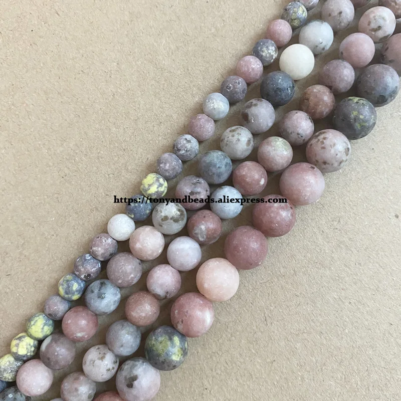 Natural Stone Matte Red Plum Jasper Round Loose Beads 15\