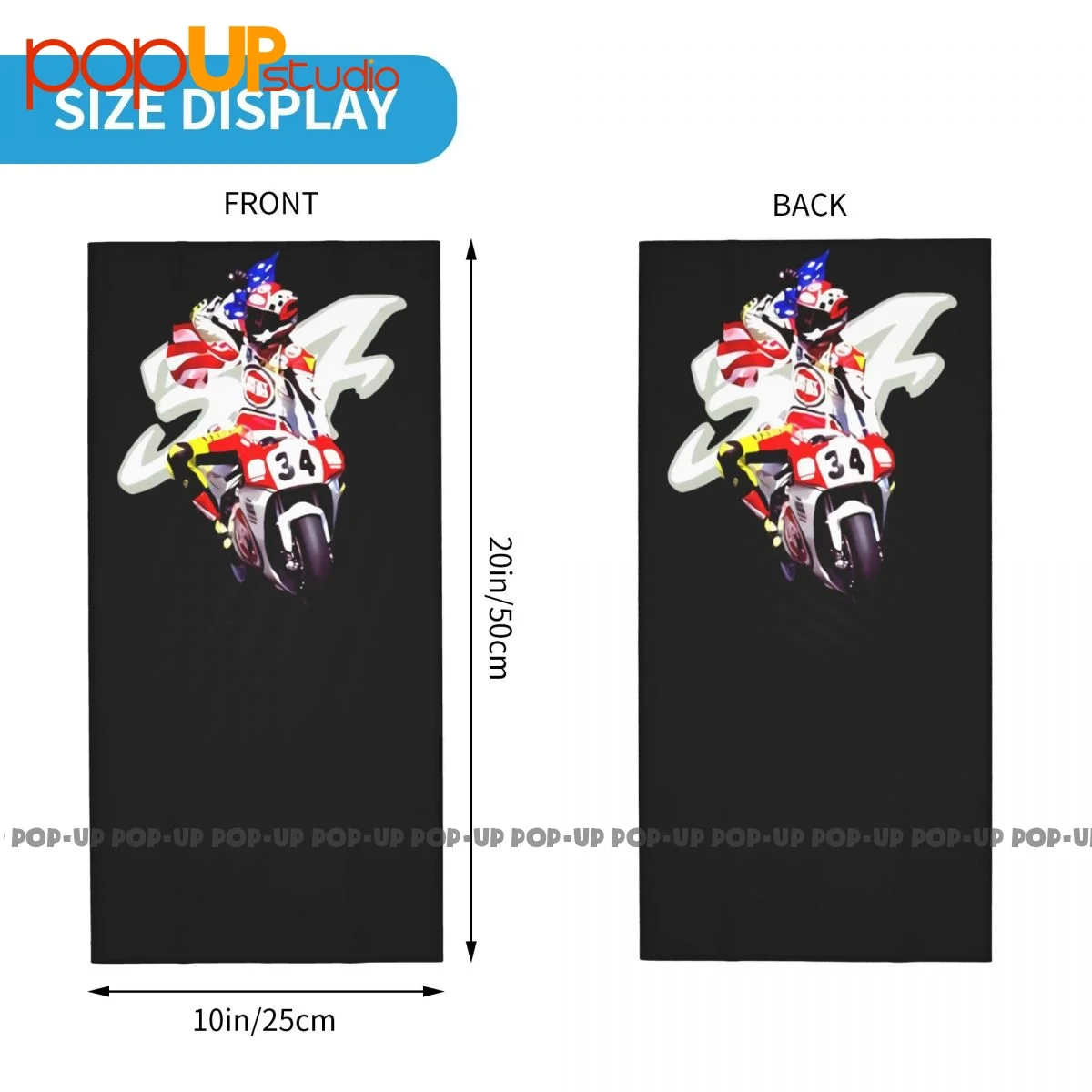 Kevin Schwantz The Wheelie King Of The Mountain Signature Neck Gaiter Bandana Scarf Face Mask