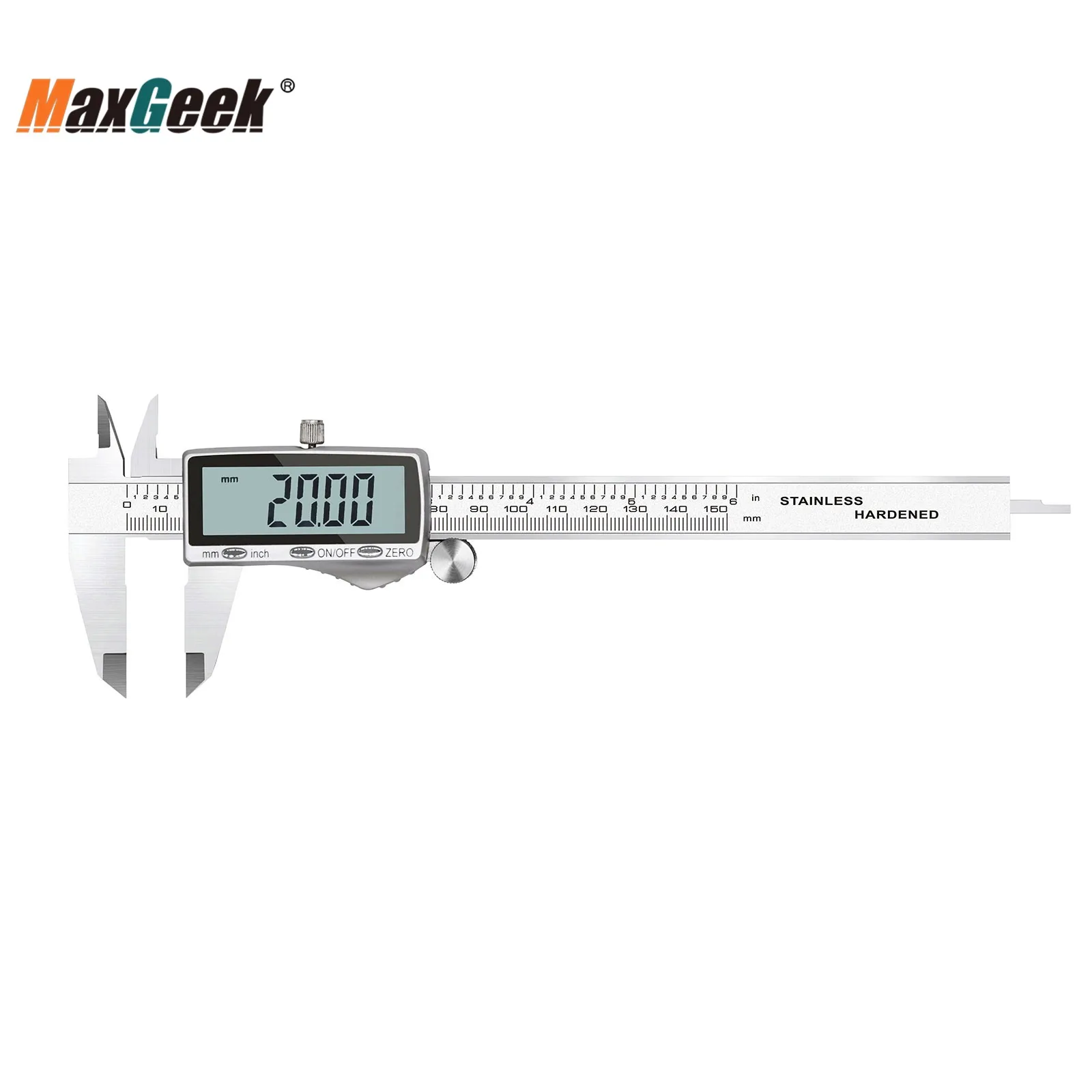 MaxGeek 150mm/200mm/300mm Large LCD Screen Digital Caliper Stainless Steel Electronic Vernier Caliper Measuring Tool