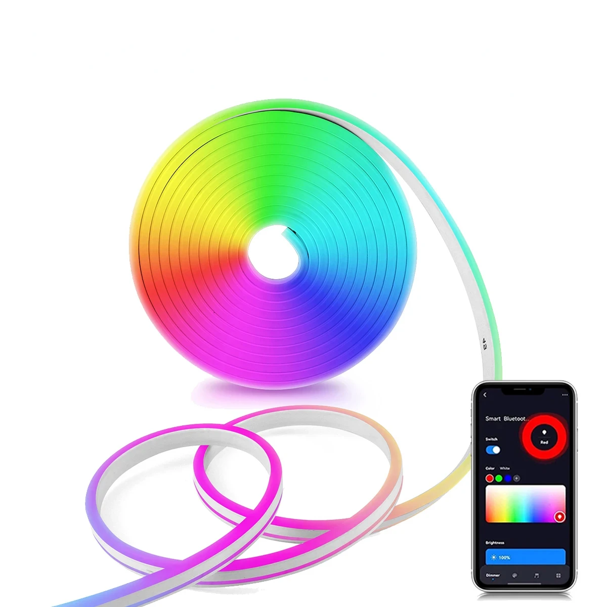 

Tuya Smart RGB Led Neon Strip USB 5V Гибкая лента Водонепроницаемые светодиодные фонари для украшения комнаты fita светодиодный rgb Need HUB