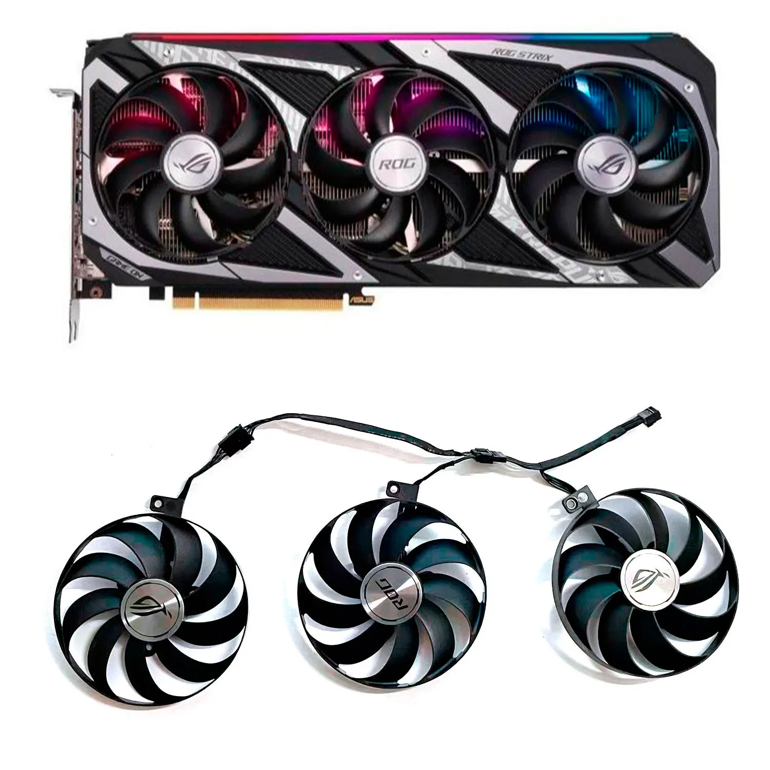 

Suitable for ASUS ROG Strix GeForce RTX 3050 3060 graphics card fan New 88mm T129215BU CF9010U12D 7-pin DC 12V 0.45A GPU fan