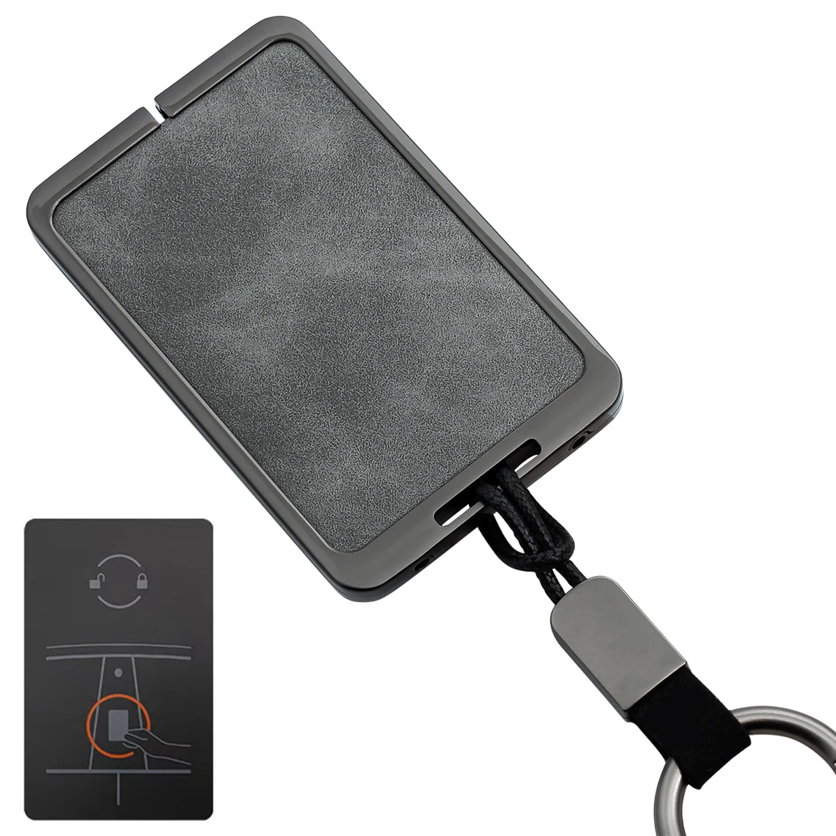

NFC Card Car Key Cover Case Holder Keychain For Tesla Model 3 Y Accessories Metal Leather
