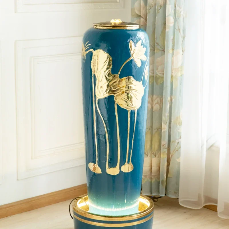 

Flowing Water Ornaments Opening Gift TV Cabinet Office Fish Tank 1