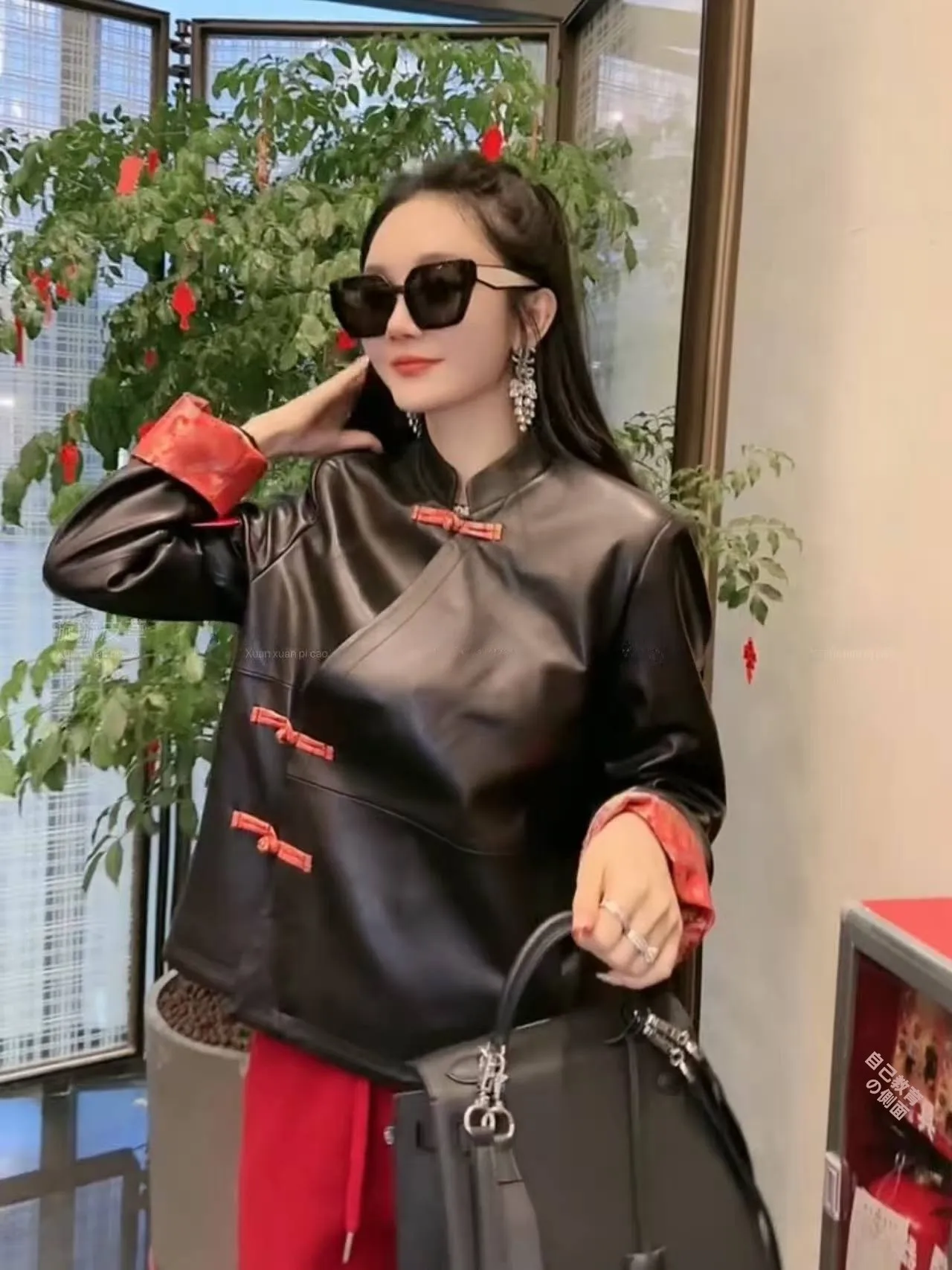  Ning 2025 New Style Women's Leather Jacket Sheepskin Coat Luxury Feel Small Size Genuine Leather Long Sleeve Zipper view 4