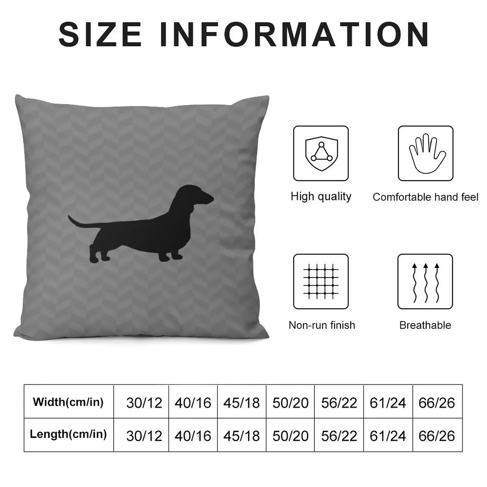 Dachshund Dog Silhouette(s) Smooth Coated Wiener Dog Throw Pillow Christmas Cushion For Home Pillow Cases Decorative pillow