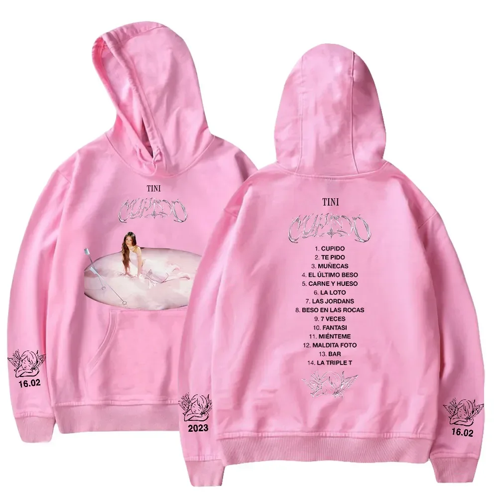 Tini Stoessel Hoodie Cupido Albume Merch Tini Tour Long Sleeve Streetwear Men Women Hooded Sweatshirt Fashion Pullover Clothes