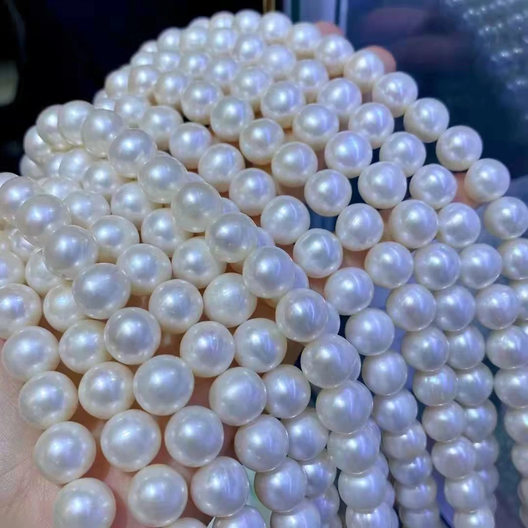 SGARIT خمر نمط 11-12mm قلادة لؤلؤ المياه العذبة حار بيع الأزياء والمجوهرات مع شكل الكرة