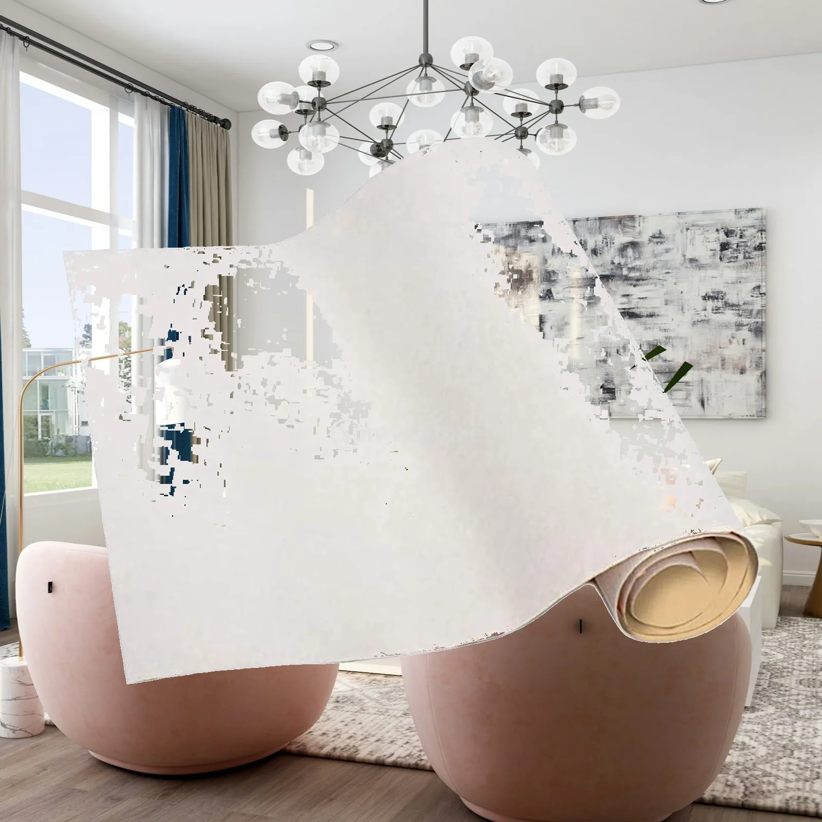 Water Resistant Velvet Fabric Self Adhesive Lining Flocking Sheet for Jewelry Drawer and Furniture Wrap