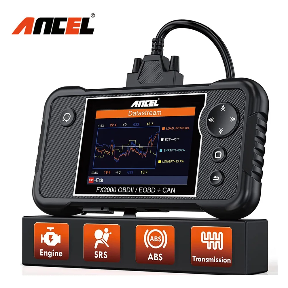 ANCEL FX2000 Diagnostic Scanner 4 System Auto ABS SRS Engine Transmission Scan Tool Professional Automotive EOBD diagnostic